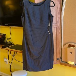 Denim blue knee length dress. Semi formal